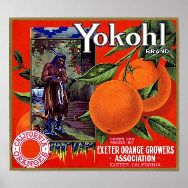Poster Marque Yokohl Orange Crate Étiquette Schmidt Litho (Devant)