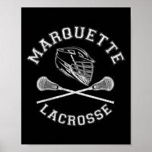 Poster Marquette Lacrosse Vintage Retro Lax