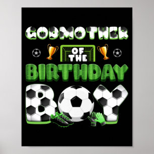 Poster Marraine du groupe de football du garçon d'anniver