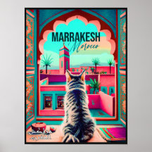 Marrakech Maroc Chat Voyage Tourisme Souvenir