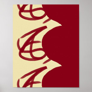 Poster marron Abstrait