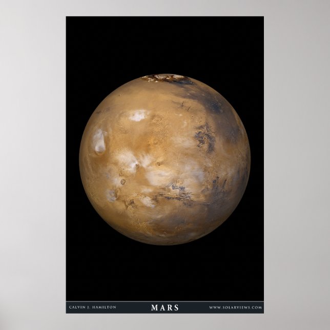Poster Mars avec couverture nuageuse (Devant)