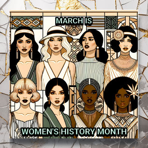 Poster Mars est le Mois de l'histoire des femmes   Femmes