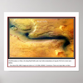 Poster Mars Le Plus Grand Lac Connu