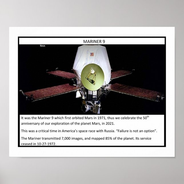 Poster Mars Mariner 9 (Devant)