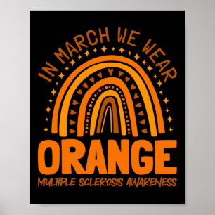 Poster Mars Nous Portons Orange Sclérose en plaques Sensi
