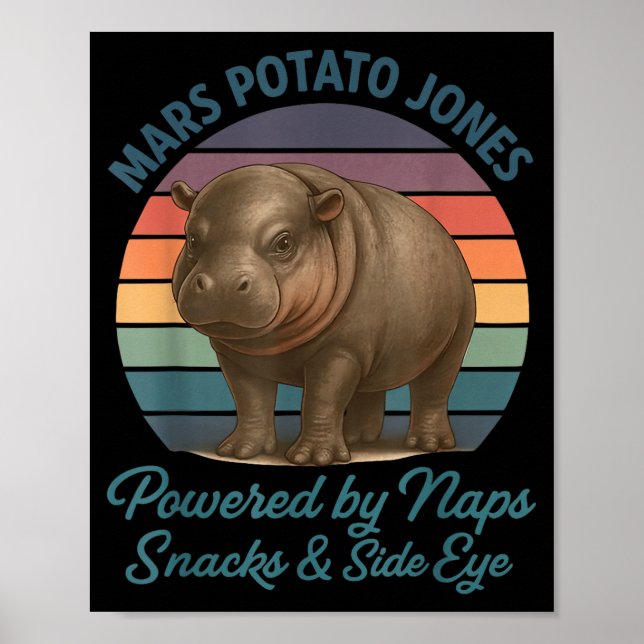 Poster Mars Tato Jones Wered By Naps Snacks Side Eye Retr (Devant)