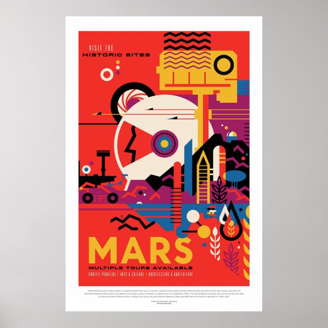 Poster Mars | Visions de l'avenir de la NASA (Devant)