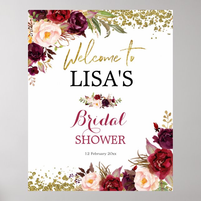 Poster Marsala Fall in Love signe de bienvenue (Devant)