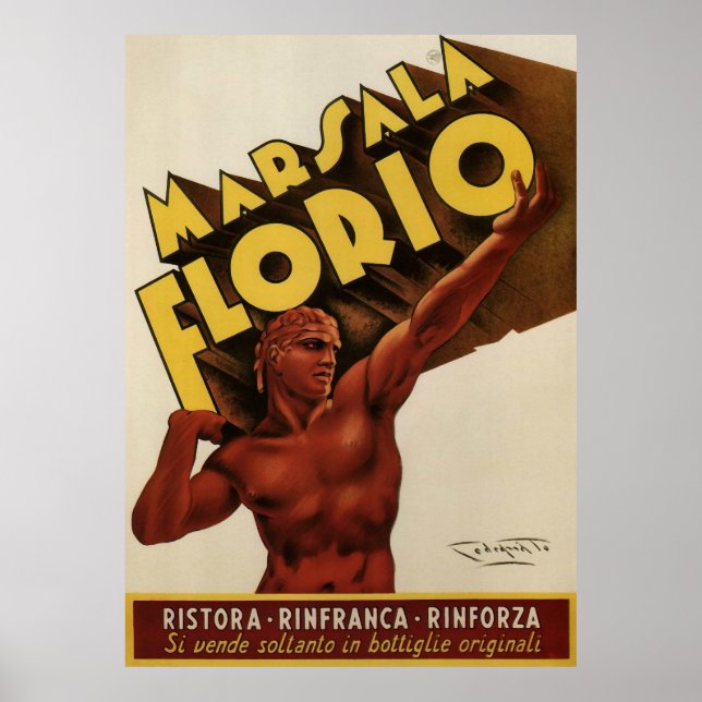 Poster Marsala Florio Italie (Devant)