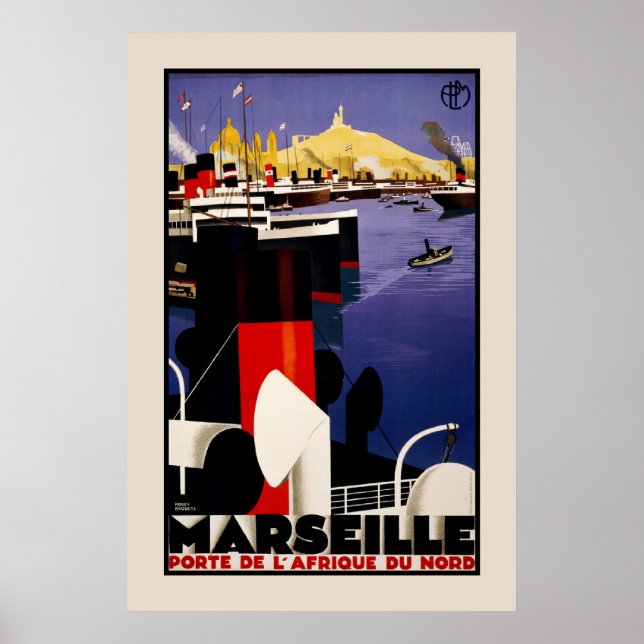 Poster Marseille Porte Afrique Du Nord (Devant)