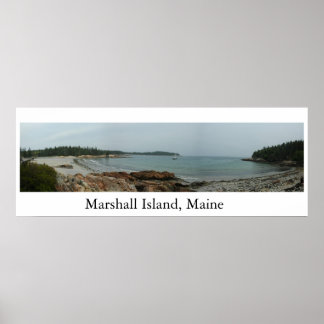 Poster Marshall Island Beach Maine