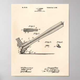 Poster Marteau 1901 Brevet Art Vieux Poivre