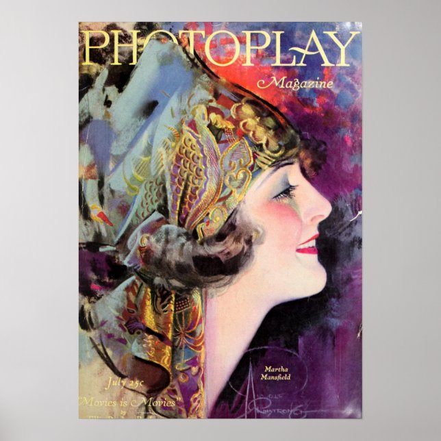Poster Martha Mansfield, Photoplay juillet 1920 (Devant)