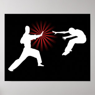 Poster Martial Arts Energy Silhouette