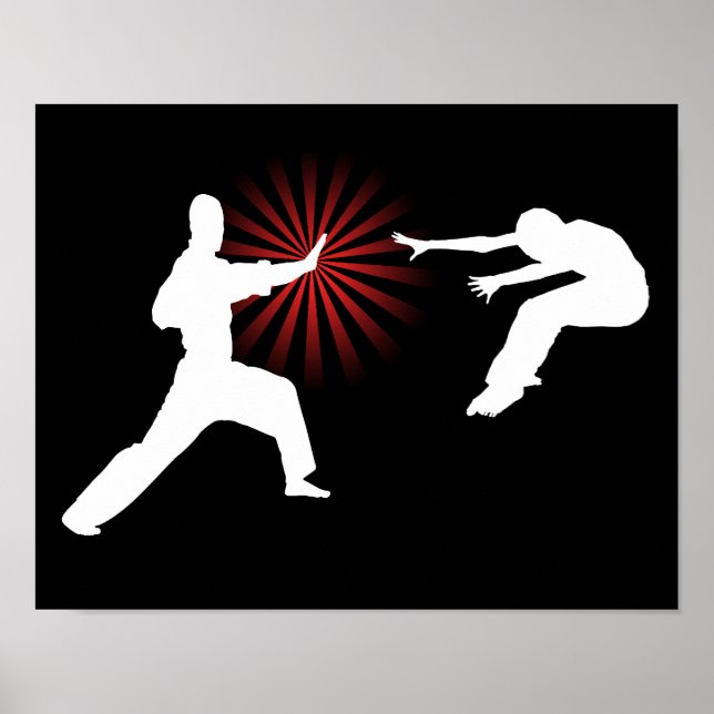 Poster Martial Arts Energy Silhouette (Devant)