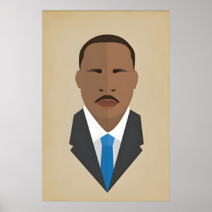 Poster Martin Luther King Jr., icône des créateurs de l'h