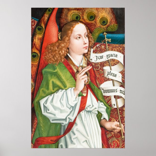 Poster Martin Schongauer Annonciation angel Orlier autel (Devant)
