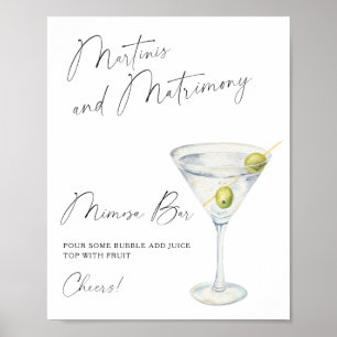 Poster Martini Bride douche Mimosa bar