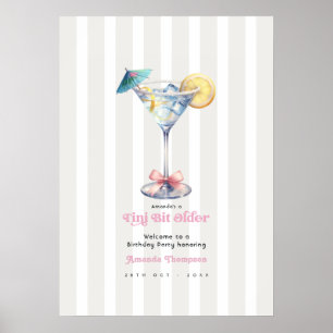 Poster Martini Cherry on Top Fête d'anniversaire de bienv