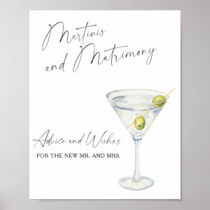 Poster Martini - Conseils et Vœux pour les Nouveaux Marié