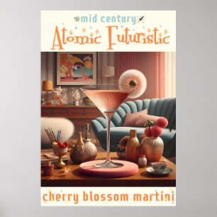 Poster Martini Fleur de Cerisier Atomique