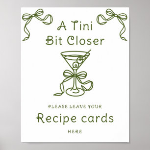 Poster Martini nuptiale Votre carte de recette ici