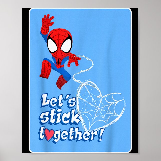 Poster Marvel Spider-man Restons Ensemble Saint-Valentin  (Devant)