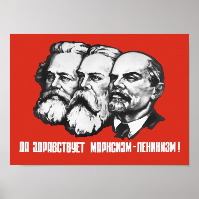 Poster Marx - Engels - Lénine - Propagande soviétique (Devant)