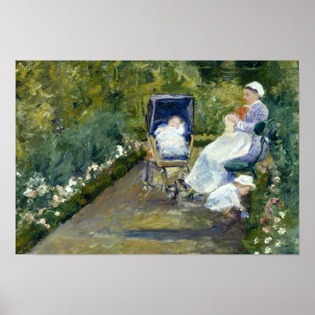 Poster Mary Cassatt - Enfants dans un jardin (Devant)