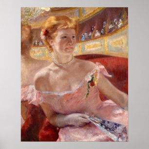 Poster Mary Cassatt - Femme au collier de perles dans une