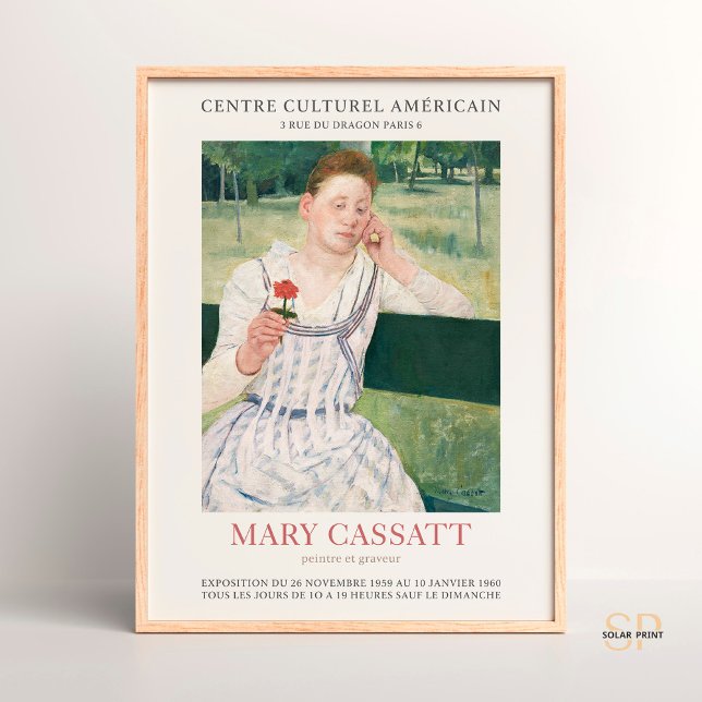 Poster Mary Cassatt Femme avec Red Zinnia Art Print (Créateur téléchargé)