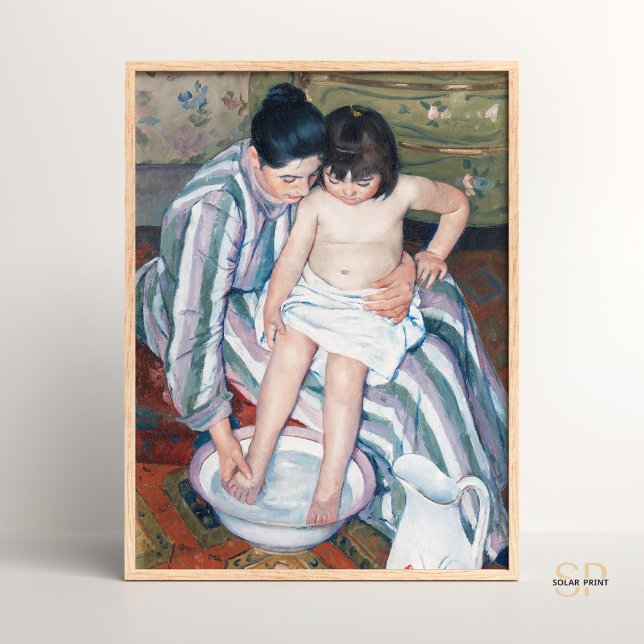 Poster Mary Cassatt Les peintures de bain de l'enfant Art (Créateur téléchargé)