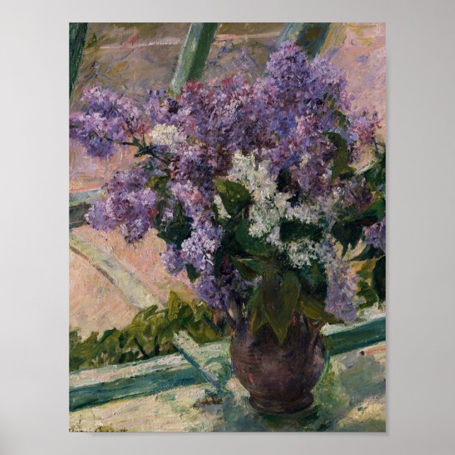 Poster Mary Cassatt - Lilacs Dans Une Fenêtre (Devant)