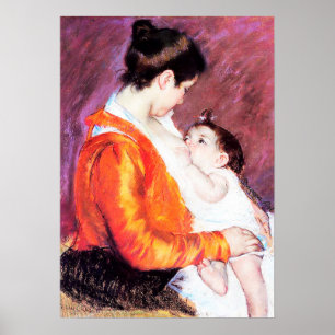 Poster Mary Cassatt - Louise Nourrir son enfant