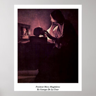 Poster Mary Magdalene contrite par Georges de La Tour