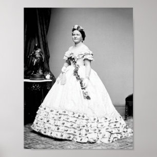 Poster Mary Todd Lincoln Portrait debout