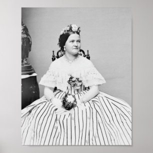 Poster Mary Todd Lincoln Portrait - Vers 1861