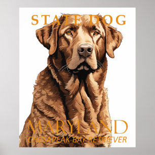 Poster Maryland Territoire Chien Le Retriever 2