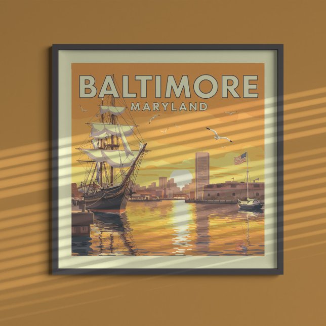 Poster Maryland vintage Baltimore (Créateur téléchargé)