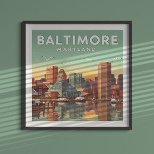 Poster Maryland vintage Baltimore