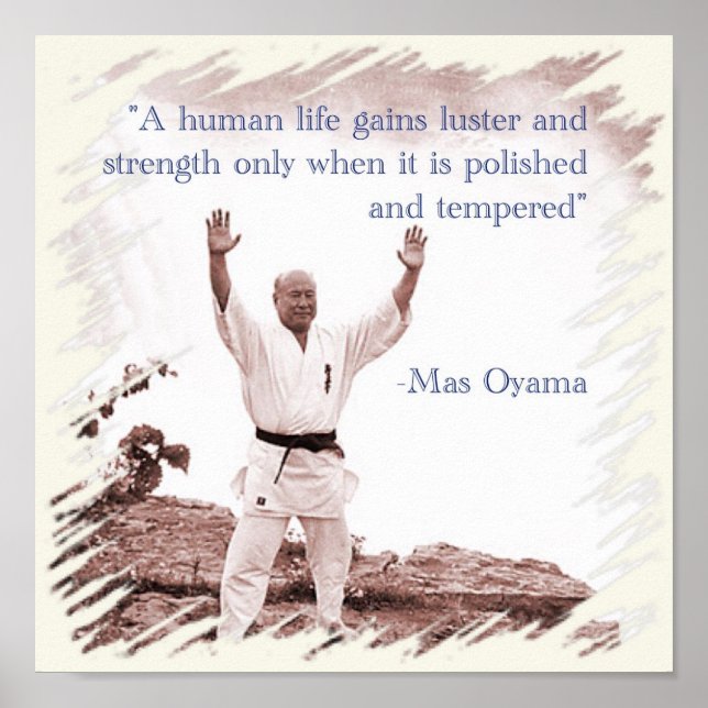 Poster Mas Oyama Menschleben (Vorne)