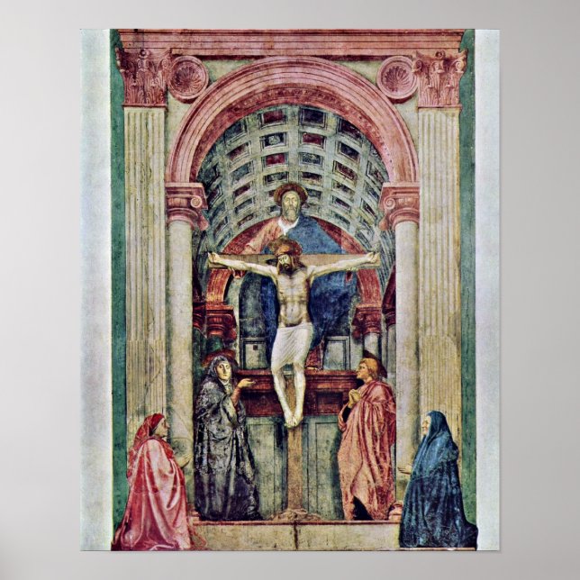 Poster Masaccio - Trinity ? ? ? ? ? ? : De Drie-Eenheid (Devant)
