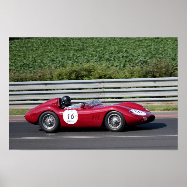 Poster Maserati 250 S Le Mans Classic (Devant)