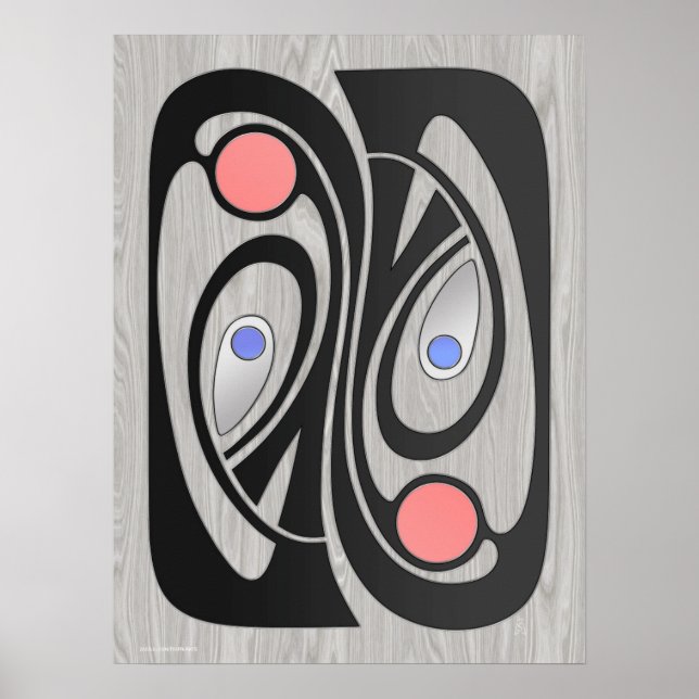 Poster Mash Up Art nouveau mi-siècle 18x24 (Devant)