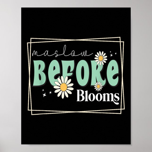 Poster Maslow Avant Bloom Comportement Thérapiste Autisme (Devant)