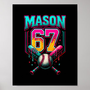 Poster Mason 67 Drôle de crème glacée qui coule Bysebyll 