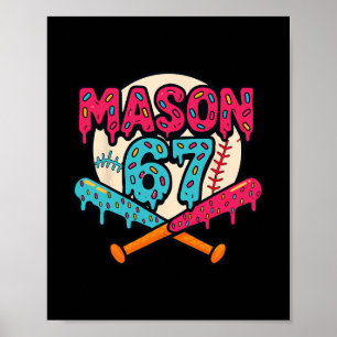 Poster Mason 67 Drôle de crème glacée qui coule Graphique