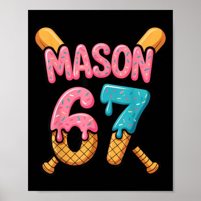 Poster Mason 67 Ice Cream Drip Baseball  (Devant)