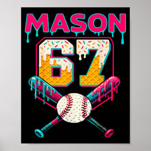Poster Mason drôle 67 Six Sept Srt Mème Crème Glacée Gout